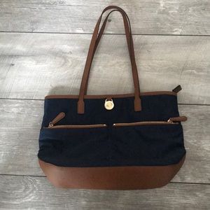 Michael Kors tote fabric with saffiano leather